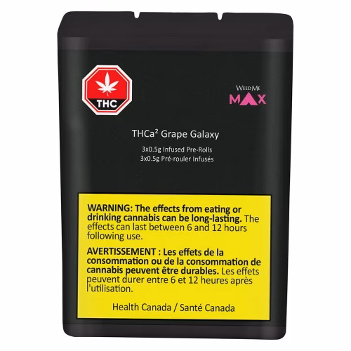 Weed Me Max - Weed Me Max - THCa² Grape Galaxy Infused Pre-Roll - Indica - 3x0.5g