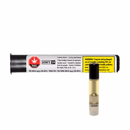 HWY 59 Cannabis - HWY 59 Lemon Haze Live Terp Liquid Diamond 510 Vape Cartridge