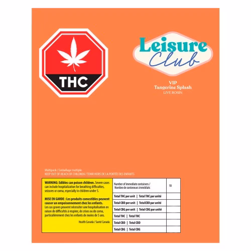 Leisure Club - Tangerine Splash Live Rosin VIP - Sativa Multi Pack