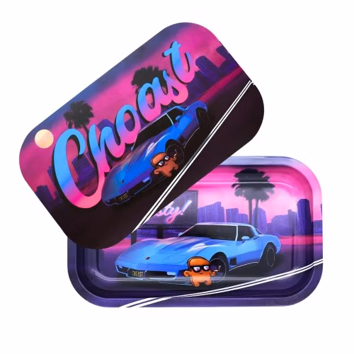 Choast Miami Vice' Rolling Tray W/ Lid - Medium