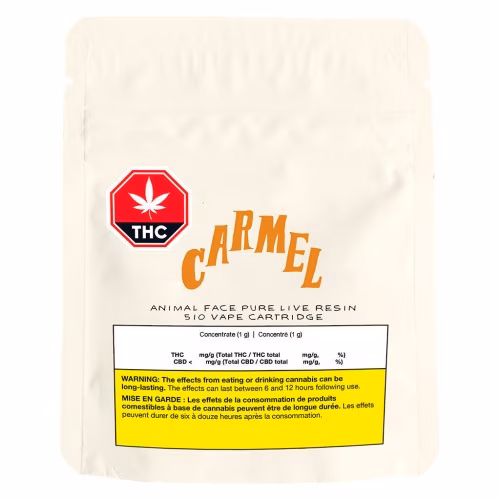 Carmel - Animal Face Pure Live Resin 510 Thread Cartridge