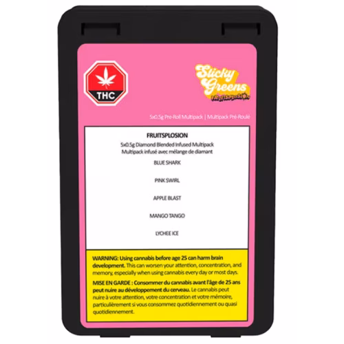 Sticky Greens - Fruitsplosion Five Diamond Blend Infused