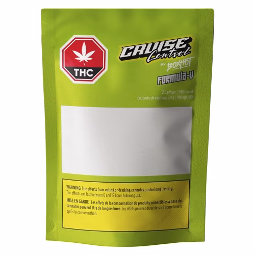 Cruise Control by BOXHOT - Formula-V THCV + THC + CBD 510 Thread Cartridge