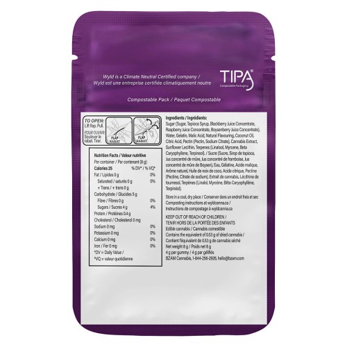 WYLD - Real Fruit Boysenberry 2:1:1 CBD:THC:CBN