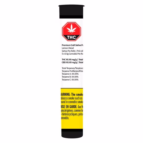 Oceanic Releaf Inc. - Premium Craft - Sativa Pre-Roll - Lemon Diesel