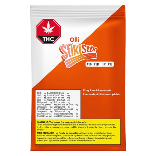 Stikistix - 1:1:1:1 Sour Fizzy Peach Lemonade CBG/CBN/THC/CBD