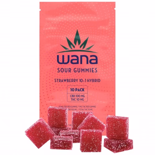 Wana - Sour Gummies Strawberry 10:1