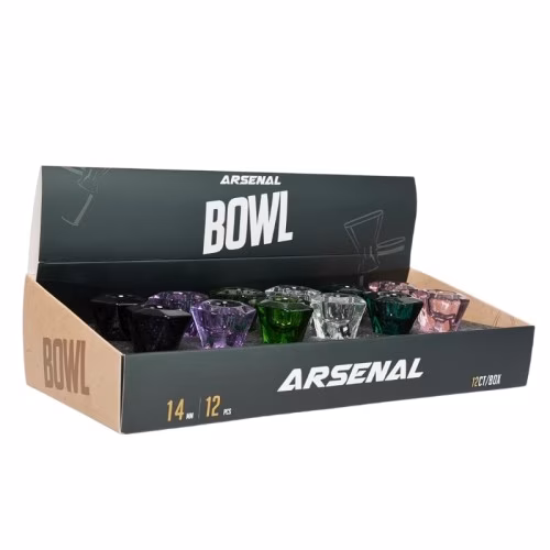 Arsenal Diamond Cut Glass Bowl 18mm