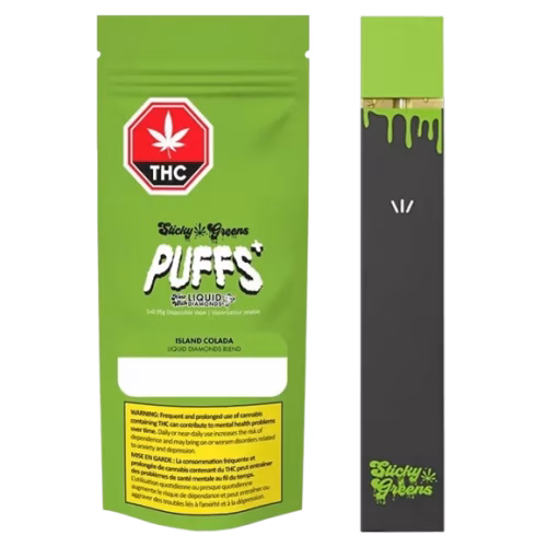 Sticky Greens - PUFFS+ Island Colada Liquid Diamond Disposable Vape