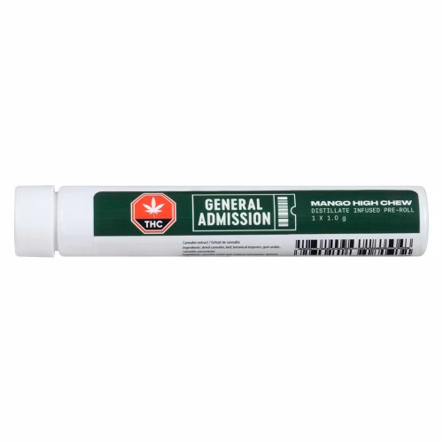 General Admission - Mango High-Chew Distillate Infused Pre-Rolls