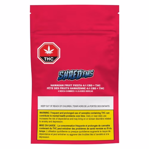 SHRED'EMS - Hawaiian Fruit Fiesta 4:1 CBD:THC Soft Chews