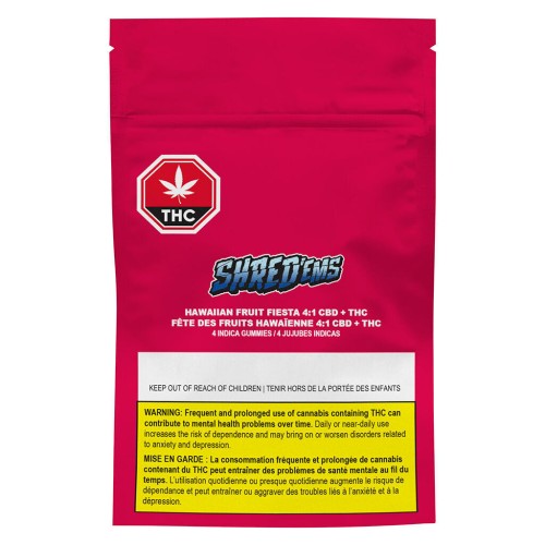 SHRED'EMS - Hawaiian Fruit Fiesta 4:1 CBD:THC Soft Chews