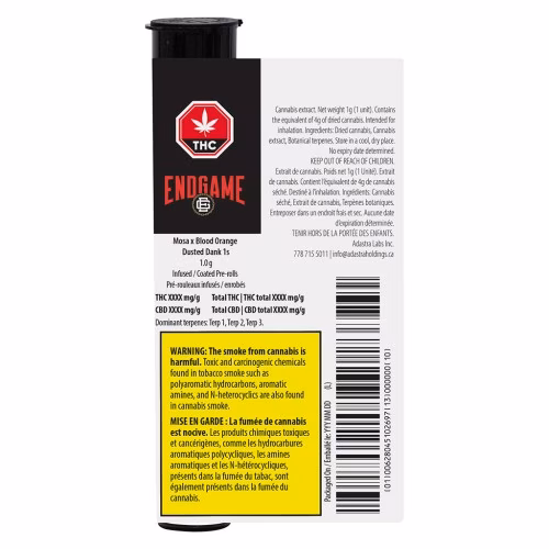 Endgame - Mosa x Blood Orange Dusted Dank 1 Infused Pre-Roll