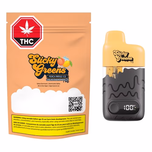 Sticky Greens - Peach Mango Ice Dripbar All-in-One