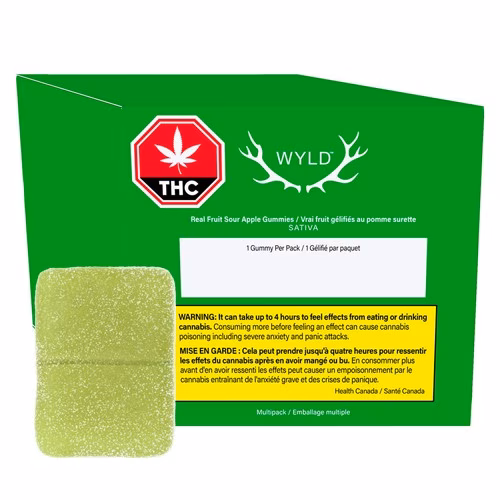 Real Fruit Sour Apple SATIVA Gummies (Multi-pack of 10)
