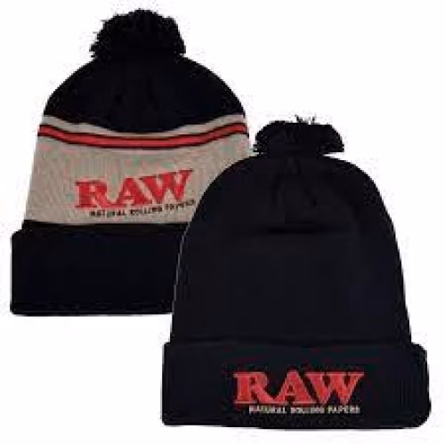 Raw Pom Pom Beanie