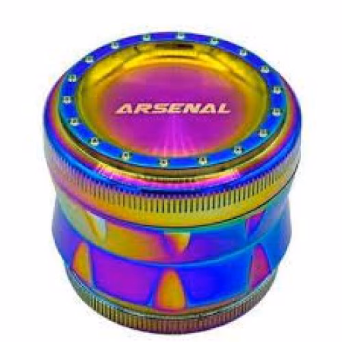 Metallic Rasta 4 Piece Grinder