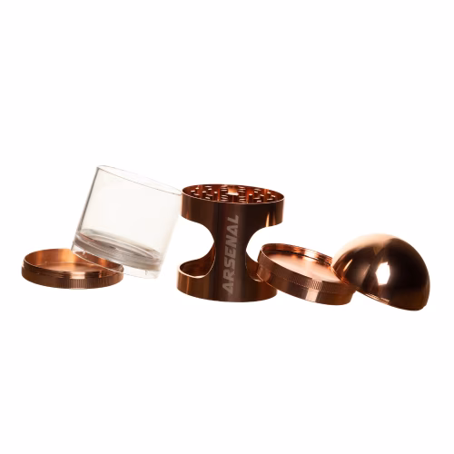 Arsenal Shiny Dome Chamber 63mm 5-Pc Grinder - Rose Gold