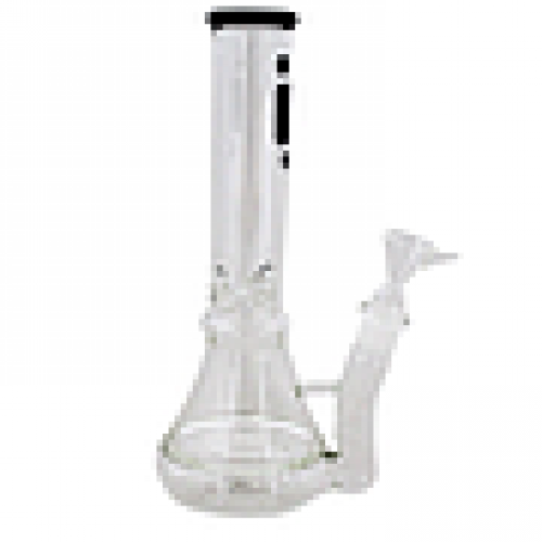 GLASS BONG 10" BEAKER HONEYCOMB BLACK