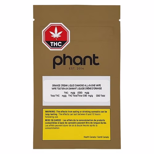 Phant - Flavoured liquid diamond disposable vape cartridge Orange