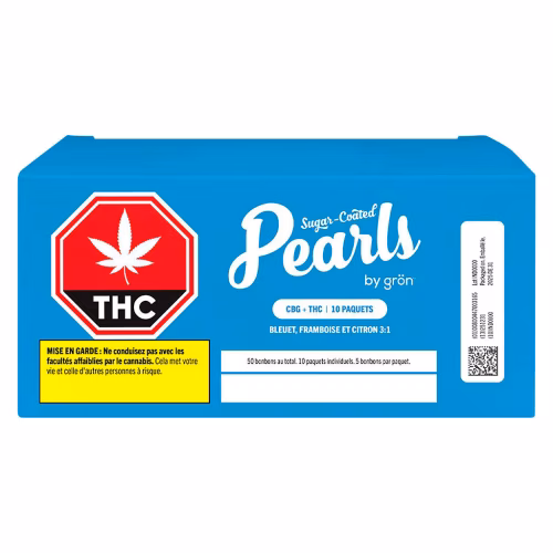 Pearls by Grön - Blue Razzleberry 3:1 CBG/THC (Multi-pack of 10 x 5pcs)