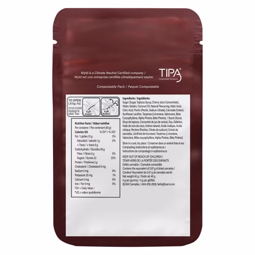 Wyld - Real Fruit Dark Cherry Gummies 5:1 CBN:THC