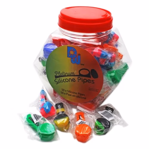 SILICONE PIPE SHORT MISC COLORS