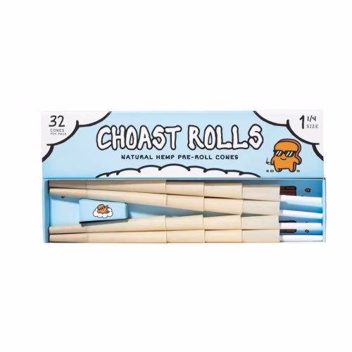 Choast Rolls Natural Hemp 1 1/4 Pre Rolled Cone - 32 Pks