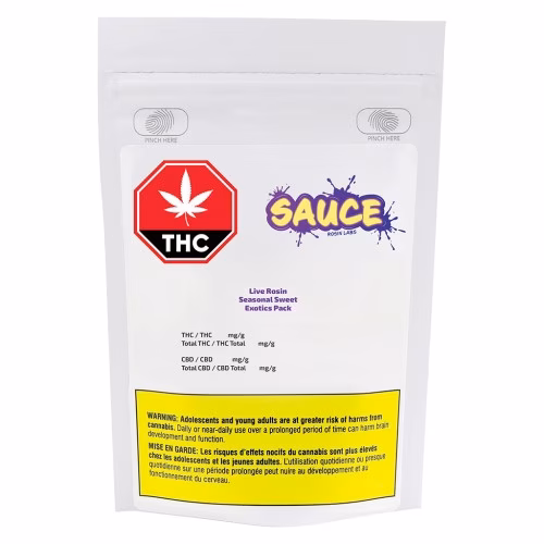 Sauce Rosin Labs - Seasonal Sweet Exotics Pack Live Rosin