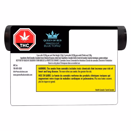 Queen of Bud - Princess Cut Blue Topaz Infused Pre-Roll