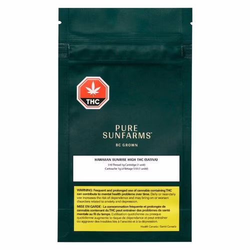 Pure Sunfarms - Hawaiian Sunlight High THC 510 Thread Cartridge