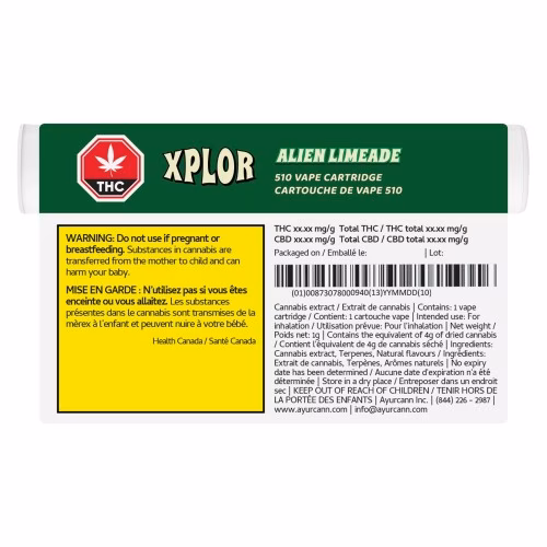 XPLOR - Alien Limeade 510 Thread Cartridge