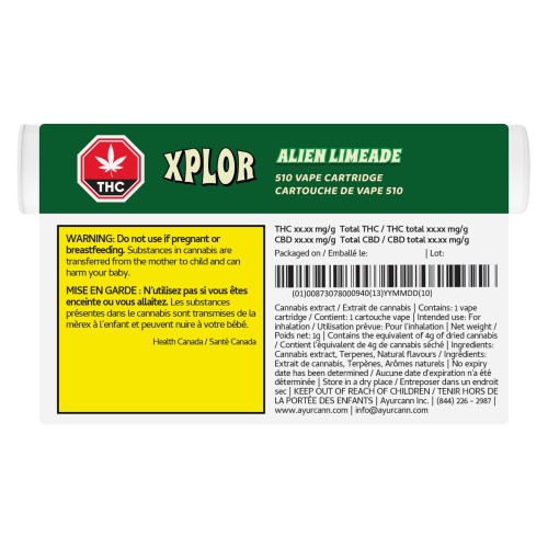 XPLOR - Alien Limeade 510 Thread Cartridge