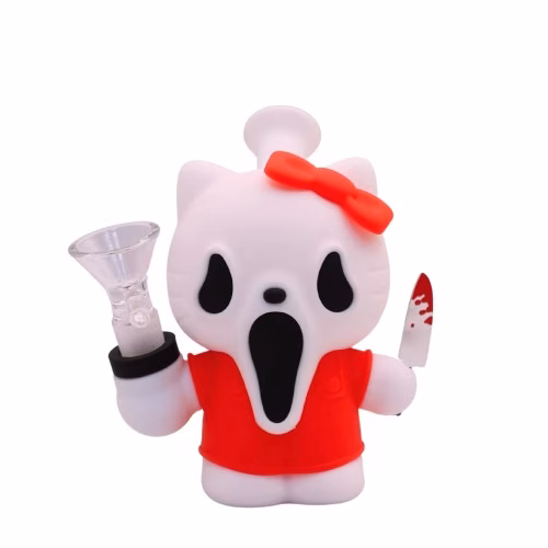 4.7" Scream Hello Kitty Silicone Bong
