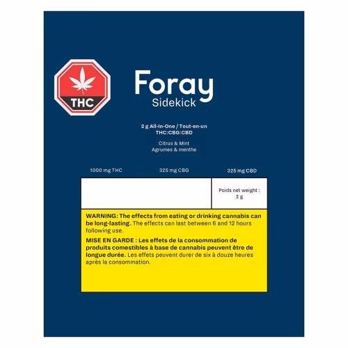 Foray - Sidekick All-in-one THC:CBG:CBD
