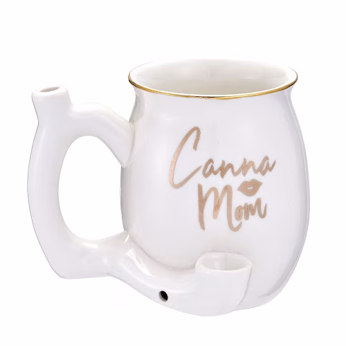 CERAMIC ROAST AND TOAST MUG PIPE CANNA MOM WHITE