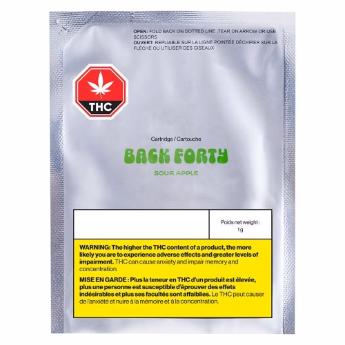 Back Forty - Sour Apple 510  Vape Cartridge