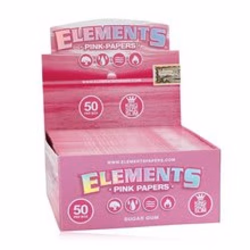 Elements Pink King Size Slim Rolling Paper