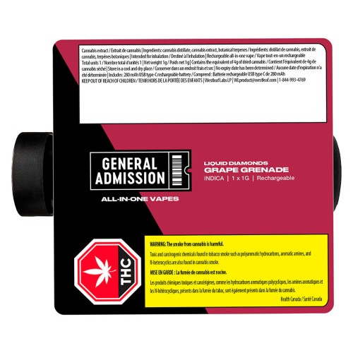 General Admission - Grape Grenade Liquid Diamond All-In-One Vape