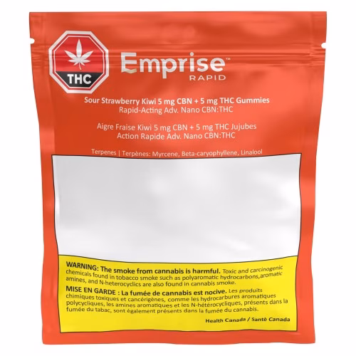 Emprise Rapid - Sour Strawberry Kiwi 5 CBN + 5 THC Gummies