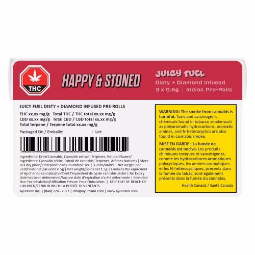 Happy & Stoned - Juicy Fuel Disty+ Diamond Infused
