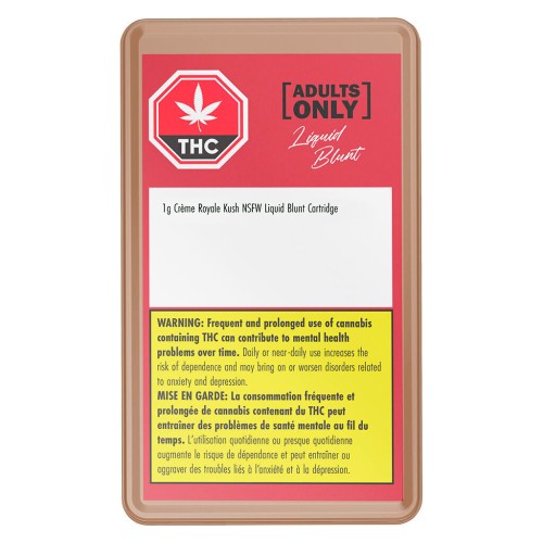 Adults Only - Crème Royale Kush NSFW Liquid Blunt Dia 510 Thread Cartridge