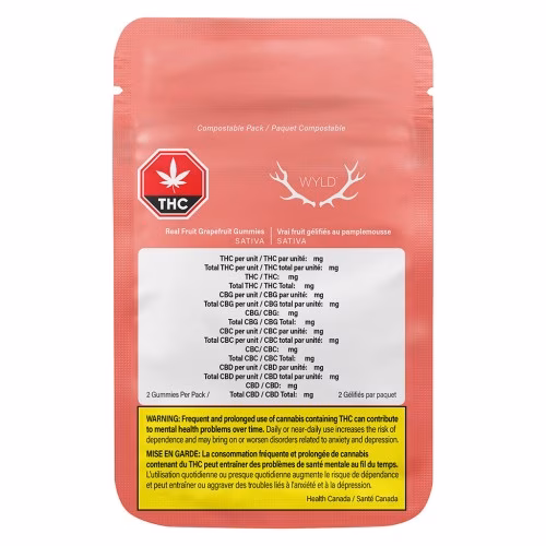 Wyld - Real Fruit Grapefruit 1:1:1 THC:CBG:CBC