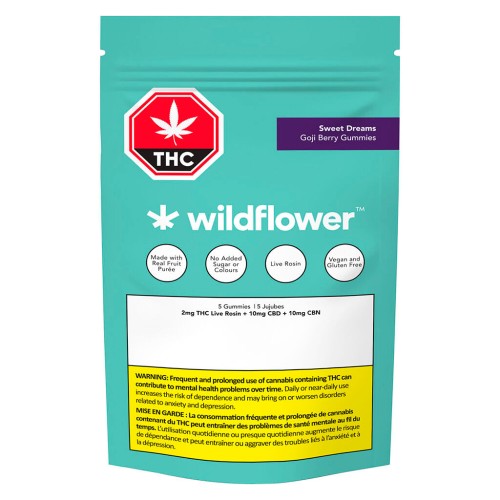 Wildflower - Sweet Dreams Goji Berry CBN + CBD + THC Gummies