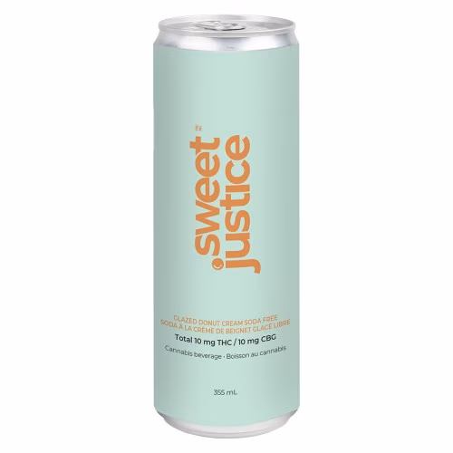 Sweet Justice - Glazed Donut Cream Soda Free 10:10 THC:CBG