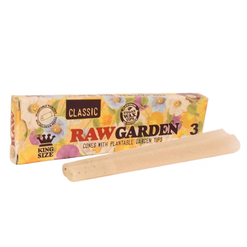 Raw Classic King Size Pre-Rolled Garden Cones 3pk
