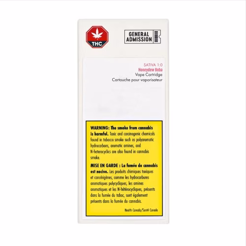 General Admission - Honeydew Boba Vape Cartridge