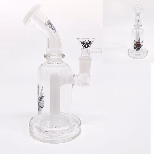 XTREME GLASS BUBBLER W/ BANGER & BOWL WHITE