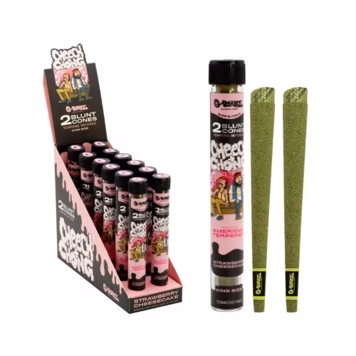 G-Rollz Cheech & Chong 2x Terpene Infused Blunt Cones (Strawberry Cheesecake) 2PK