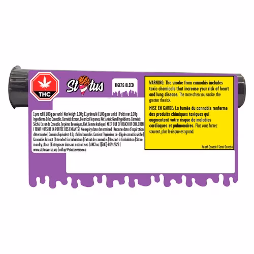 Status - Tigers Bleed Liquid Diamond Infused Kief Coated Blunt